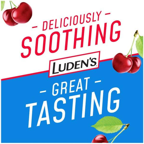 Luden's Sugar Free Wild Cherry Throat Drops, 25 Count (3 Pack) for Sore Throat Relief