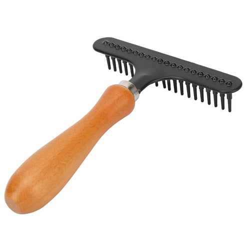 HURRISE Handheld Carpet Rake Cleaning, Pet Hair Removal Broom, Stainless Steel Grooming Hair Rake for Beauty Salon
