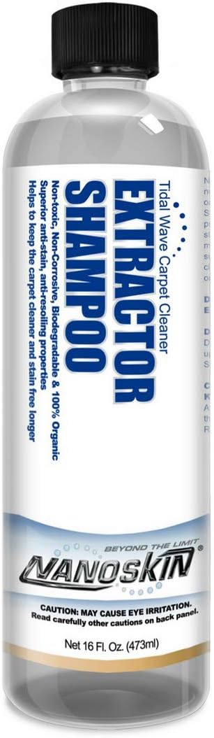 Nanoskin EXTRACTOR SHAMPOO, Low Foaming Carpet Cleaner 16 Oz., Upholstery Cleaner, Stain Remover & Odor Eliminator