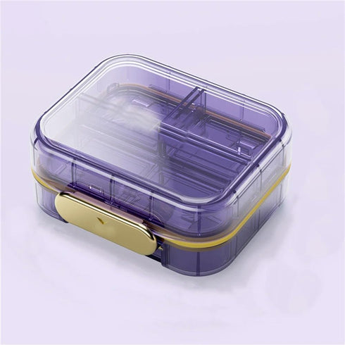 LENmzpomA Pill Organizer,7 Day Pill Box Organiser Convenient Pill Box Proof Secure Closure