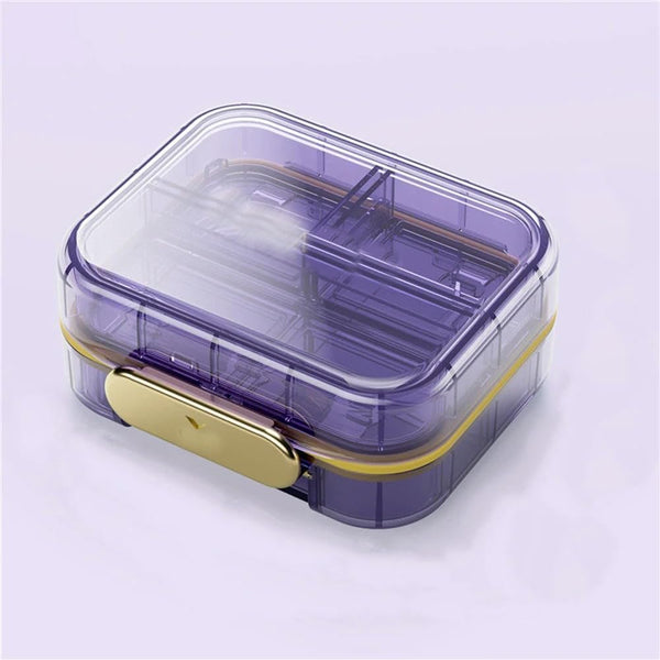 LENmzpomA Pill Organizer,7 Day Pill Box Organiser Convenient Pill Box Proof Secure Closure