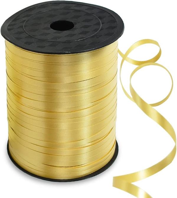 500 Yards Gold Crimping Ribbon Balloon Cord for Gift Wrapping, Arts and Crafts Decoration, Birthday, Christmas, New Year