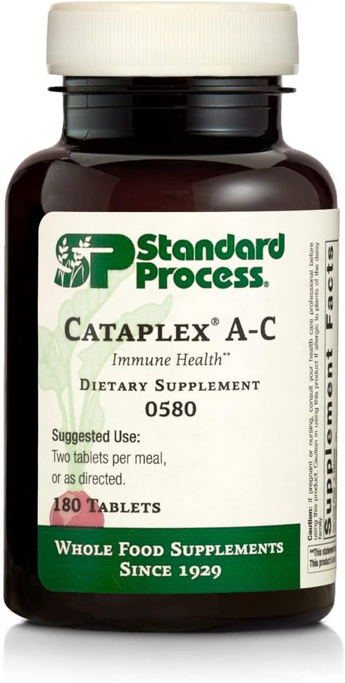 Standard Process Cataplex A-C - Whole-Food Immune Support with Antioxidant Vitamin C, Vitamin A, Magnesium Citrate, 180
