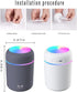 Colorful Cool Mini Humidifier, Essential Oil Diffuser, USB Personal Desktop Humidifier, Navy Blue