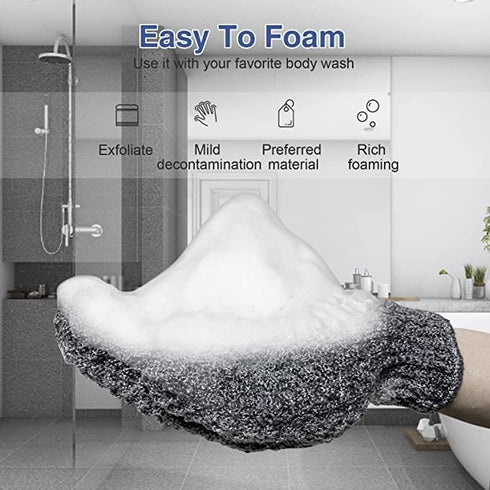 Yiclick 6Pairs Heavy Exfoliating Gloves, Body Scrub Exfoliator for Dead Skin Remover for Men and Women