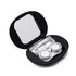 ofone Cute Contact Lens Case, Oval Holder with Removal Tool, Mirror, and Tweezers for Women and Girls (Black)