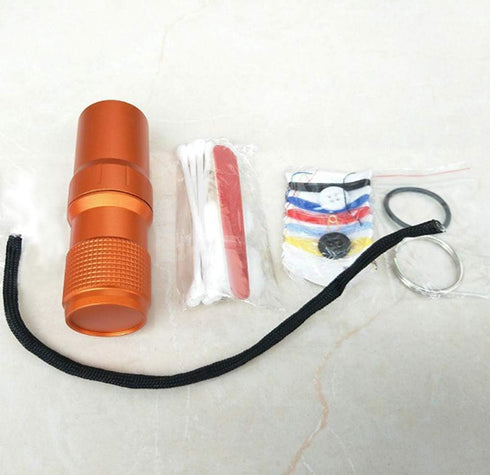 Portable Survival Capsule Tube - Waterproof Pill Container, Outdoor EDC Emergency Tool (Orange)