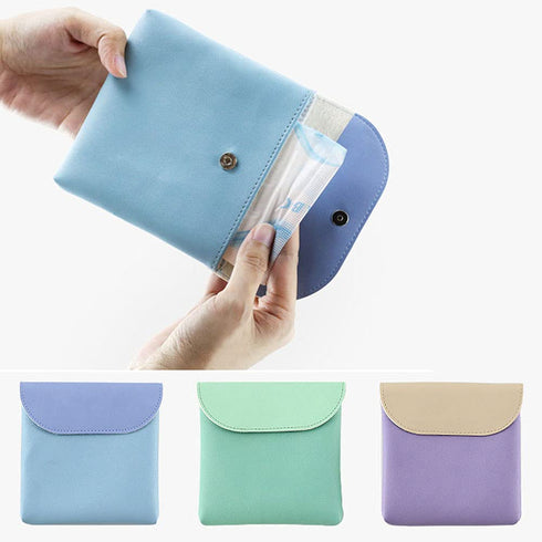 RRQG Sanitary Napkin Storage Bag,Menstrual Cup Pouch, Portable Sanitary Napkin Pads Storage Bags Feminine Menstruation
