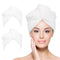 YoulerTex Microfiber Hair Towel Hair Wrap - 2 Pack 10X26 Absorbent Turban Twist Drying Shower Cap