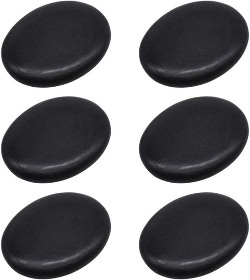 Healifty 6Pcs Hot Stones Massage Stones, Natural Rocks for Body Relaxation Spa
