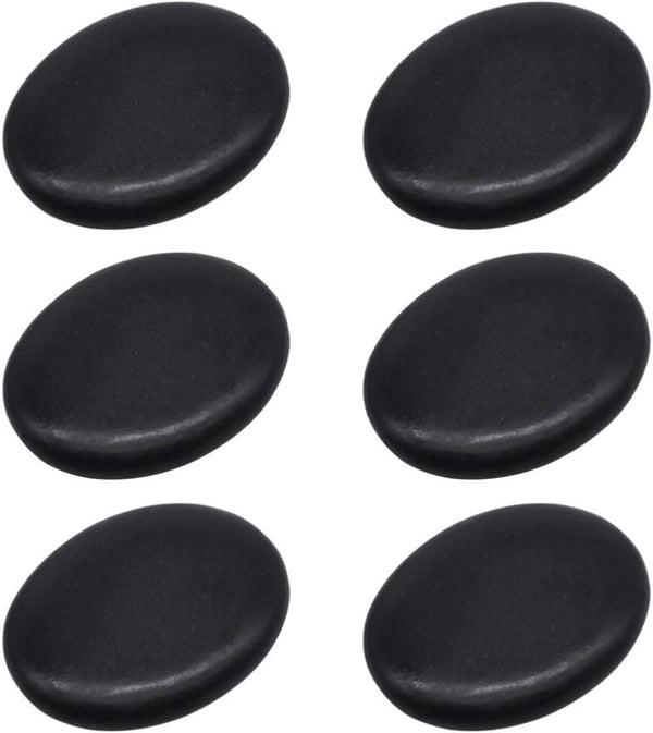 Healifty 6Pcs Hot Stones Massage Stones, Natural Rocks for Body Relaxation Spa