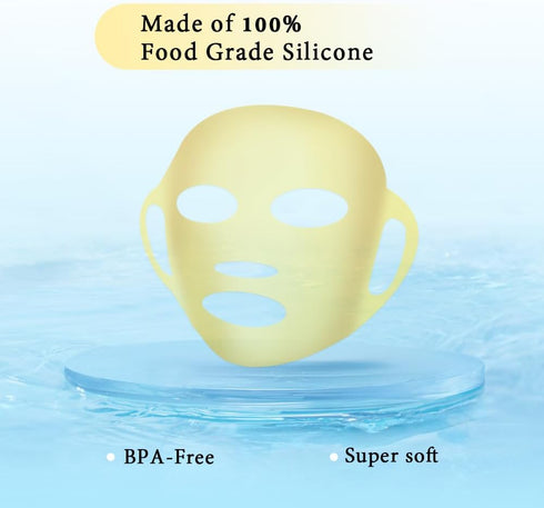 Face Ice Pack and 2 Packs Silicone Face Mask Cover, Full Facial Frozen Masks for Puffiness and Swelling Relief