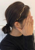 Metal Headbands for Women, Trendy Gold and Silver Hair Bands for Teen Girls, Cute Designer Hair Accessories