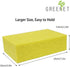 Cellulose Large Sponges for Cleaning, Multi-use Scrub, for Car, Boat and Kitchen, Pack of 3, Yellow, Environmentally Safe Biodegradable