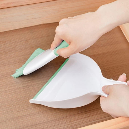 Dustpan Broom Brush Set - Small Broom and Dustpan for Home Cleaning, Mini Dustpan and Brush for Sofa, Desk