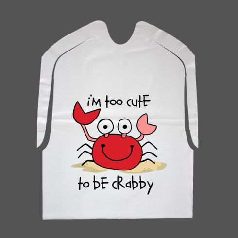 T&T Supply Co. Disposable Bibs - Adult Bibs - Crab - 25/50/100/200/500 pcs - Bibs for Adults