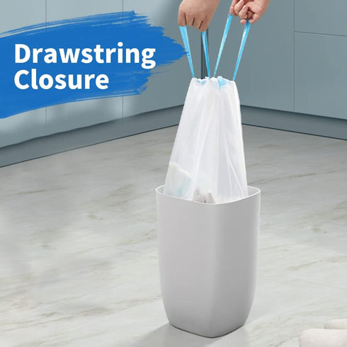 Charmount 4 Gallon Trash Bag, Drawstring Small Trash Bags for Bathroom, Kitchen, Office, 120 Count