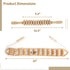 Tressify Set 2Pcs Wooden Manual Massage Roller Back & Body Massager Stick For Muscle Relief