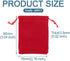 FASHEWELRY 100 Pack Red Velvet Drawstring Bags, 3.6 x 2.8 Inch for Christmas Gift Packaging