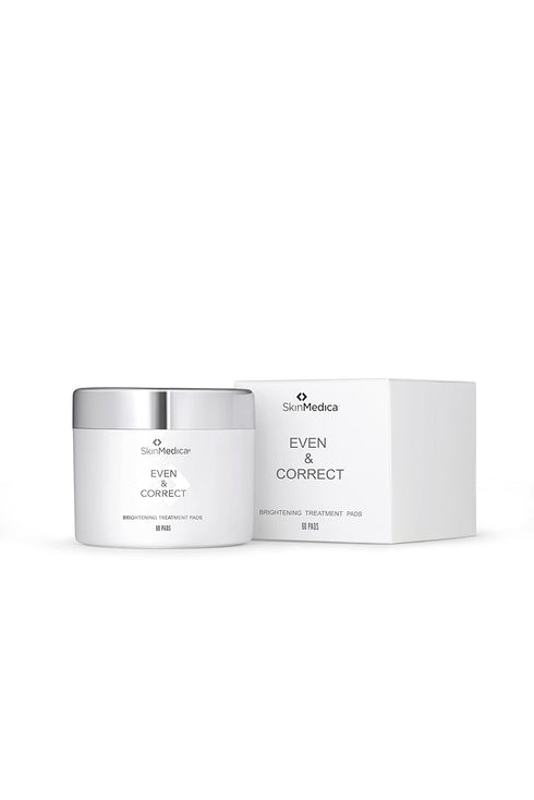 SkinMedica Even & Correct Brightening Treatment Pads - 10% Glycolic Acid Exfoliating Pads - 60 Ct