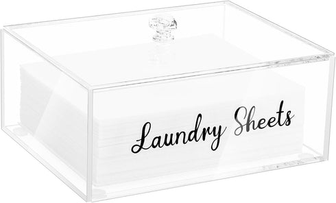 VOTLEVT Acrylic Laundry Detergent Sheets Holder | Container with Lid, Laundry Room Organizer