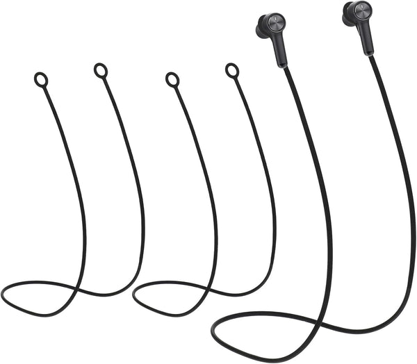 2 Pieces Flexible Silicone Earplugs Connector Cord, Safety Lanyard for Earplugs with Removable Tips