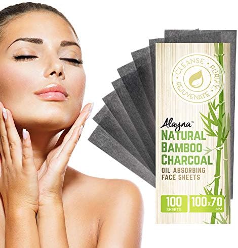 Oil Blotting Sheets for Face - Natural Bamboo Charcoal Blotting Paper for Oily Skin, 3 Pack
