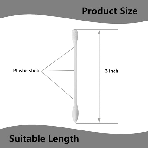 900pcs Precision Cotton Swabs, Cosmetic Makeup Applicators, Multi-Purpose Dual Tips with Pointed and Flattened Tip