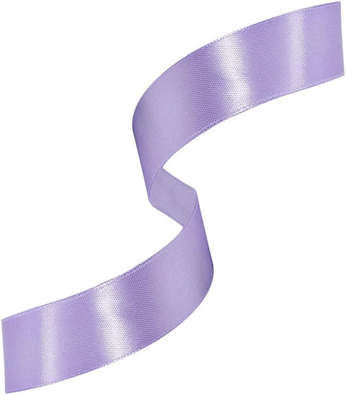 Light Purple Satin Ribbon 1 Inch x 25 Yards - Solid Color Fabric for Gift Wrapping, Crafts, Hair Bows, and Wedding
