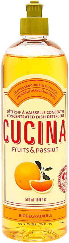 Cucina Sanguinelli Concentrated Dish Detergent, Orange and Fennel, 16.9 oz