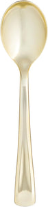 Dynasty Collection Gold Plastic Spoons - 20 Count - Stunning Design for Weddings, Birthdays & Special Occasions