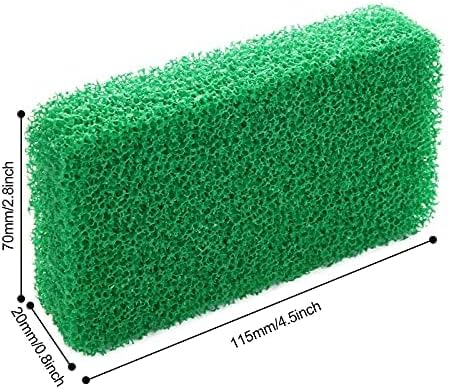 10 Pcs Silicone Sponge Scrubber, No Odor Silicone Scrubbing Pad Reusable Silicone Scrubber Kitchen Sponge for Dishes, Cookware, Sink, Bathroom Non-Scratch Cleaning, Green by CYEAH