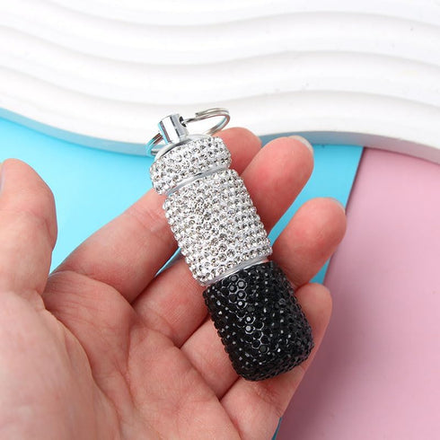 Ximimark 2pc 2-Compartment Elegant Portable Keychain Pill Box - Compact Metal Organizer, Travel-Ready & Waterproof