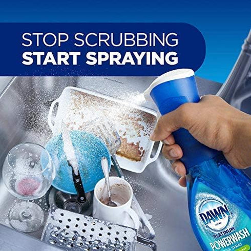 Dawn Powerwash Starter Kits, Dish Spray and Detergent, Fresh Scent Bundle, Spray Bottle, 2 Refills