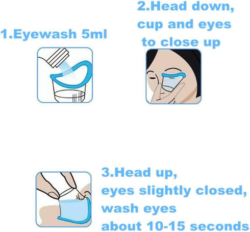 65 Pcs 5ml Disposable Eye Wash Cups, Portable Plastic Measuring Cup Eye Flush Cleaning Cups