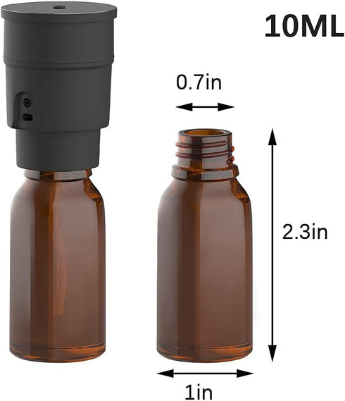 Waterless Oil Diffuser - Battery Operated Aromatherapy Diffuser with 3 Cold Mist & Timer
