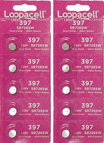 397 Button Cell Watch Battery, 10 Batteries