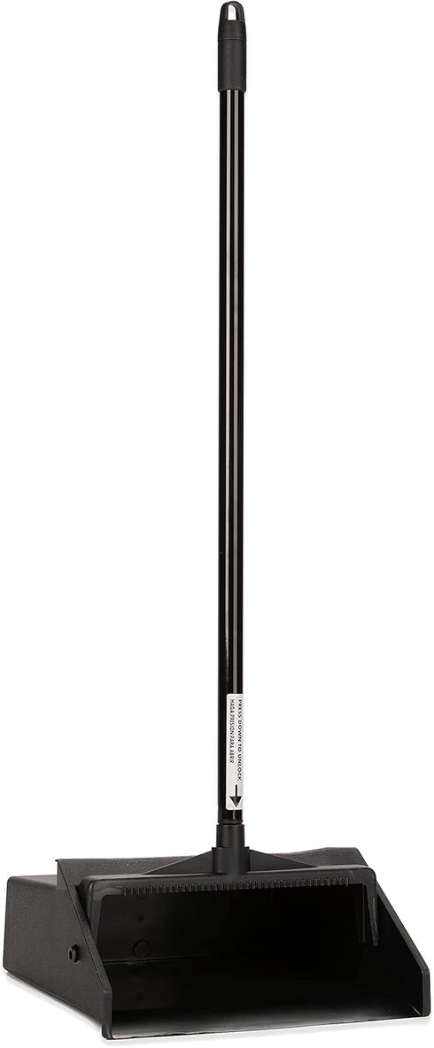 Carlisle FoodService Products Duo-Pan Upright Dust Pan, 30 Inches, Black for Floor Cleaning