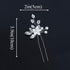 Heread Crystal Bride Wedding Hair Pins Silver Flower Bridal Head Piece Pearl Hair Accessories for Women and Girls (Pack of 3) (A Silver)