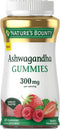 Nature's Bounty Ashwagandha Gummies, 300mg KSM-66 Ashwagandha Extract, 60 Gummies, Mixed Berry