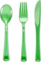 Pocoxll 150 Pack Green Plastic Silverware Set, Disposable Cutlery, Heavy Duty Flatware Set,