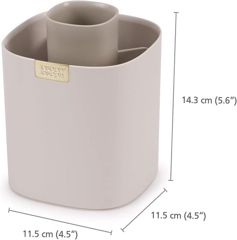 Joseph Joseph Viva - Makeup Brush Pot Organiser with Dividers for Eyeliners, Lip Pencils, and Mascara Storage