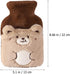 NUOBESTY Reusable Hot Water Bag with Plush Cover Cute Cartoon Leak Portable Warm Water Bottle for Comfort for Hands