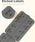 Pill Organizer Travel Medicine Case - Travel Pill Case with Etched Labels, Daily Travel Medicine Case Holder