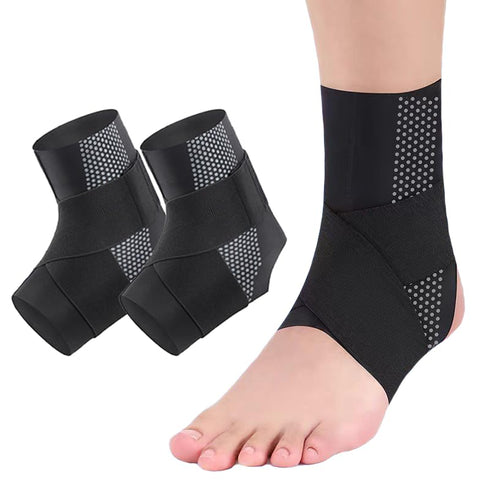 Ankle Braces for Women Men, 2 pcs Compression Sleeve Plantar Fasciitis Brace with Arch Support Socks (Black, XX-Large)