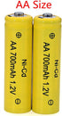 12 Packs AA Garden Ni-Cd Batteries 1.2V 700mAh - Rechargeable for Solar Lights, Landscape Lighting