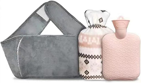 ZDAYOZ Winter hot Water Bag, hot Water Bottle Rubber Warm Water Bag with