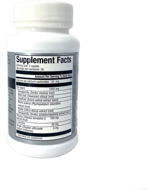 Nutraceutics 750mg 60 TestronSX Testosterone Support with Tribulus Terrestris Boosts Male Vitality, Stamina