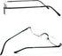 Half Frame Reading Glasses, Half Metal Moon Readers for Women and Men, 2 Pairs, 1.00
