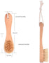 Natural Bristles Wooden Face Cleaning Brush, Wood Handle Facial Cleanser, Exfoliating Skin Care Pack of 2